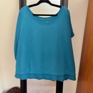 Athleta Sundown Relaxed Cap-sleeved Sweatshirt Tee Womens 3x